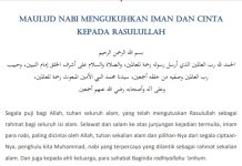 Mengukuhkan Iman dan Cinta kepada Rasulullah