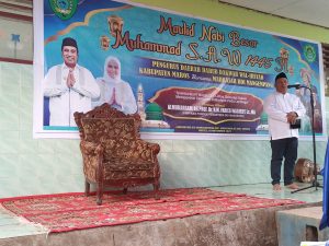 Nurhasan membawakan sambutan PW DDI Sulawesi Selatan