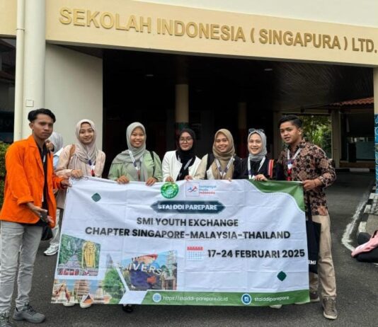 Mahasiswa STAI DDI Parepare Delegasi SMI Youth Exchange Mahasiswa STAI DDI Parepare yang mengikuti SMI Youth Exchange di SIngapura.